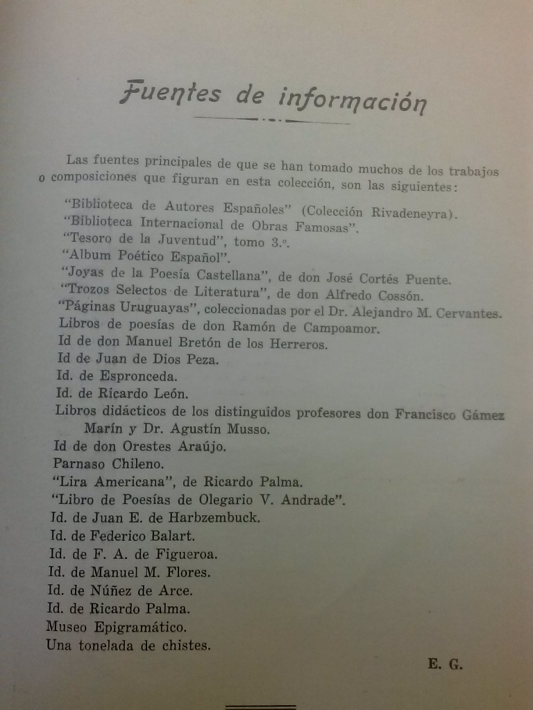 Analectas ed. E. Garzón